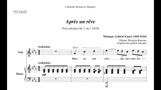 Apres un reve (G. Faure) - C Minor Piano Accompaniment - Karaoke