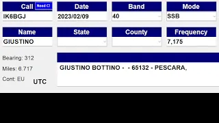 IK6BGJ Giustino ITALY & YB0AR Ferry INDONESIA 40m-Band