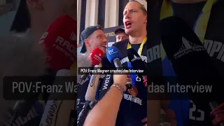 Franz Wagner crasht Interview 😂 | WM-Party 2023 #basketball