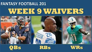 Week 9 Waivers (Pickups / Drops / News) - Fantasy Football 201