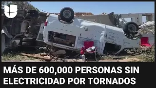 Árboles caídos y cientos de estructuras destruidas tras el azote tornados en el área Dallas, Texas