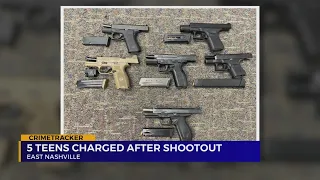 5 teens arrested for unlawful gun possession in East Nashville; 7 pistols recovered