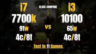 Intel Core i3 10100 vs i7 7700K : Which One is Better??? - 11 Games Tested