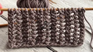 One-row repeat Lace knit stitch: Reversible, and it doesn’t curl! (English & Continental)- So Woolly