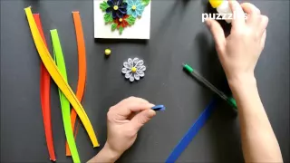 Как сделать цветок-ромашку - квиллинг/Quilling tutorial How to make  chamomile