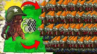 Plants vs Zombies - 1 Threepeater vs Giga-Gargantuar vs Zomboss