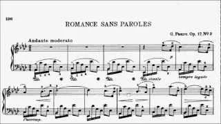 LCM Piano 2013-2017 Grade 7 C1 Faure Romance sans Paroles in Ab Op.17 No.3 Sheet Music