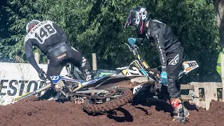 Incredible 125cc Motocross Comeback after First Turn CRASH!