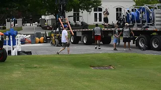 2018 Carolina Panthers Training Camp equipment arrives at Wofford College