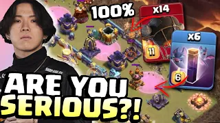 #1 Player in World COMBINES Bat Spells & ROCKET Balloons in Clash of Clans