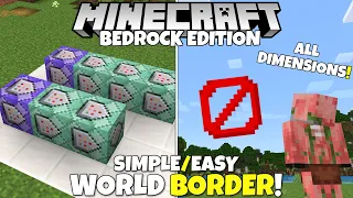 How To Make a Simple WORLD BORDER in Minecraft Bedrock! Works in all Dimensions! MCPE Xbox PC Switch