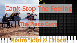 🎹Solo & Chord, Can't Stop The Feeling, The Piano Guys, Synthesia Piano