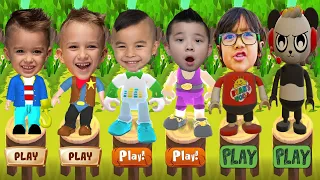 Vlad and Niki Run vs Tag with Ryan's World & Combo Panda vs CKN Toys Car Hero Run - Gameplay