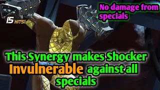 This Synergy makes Shocker Invulnerable against special attacks/ great Synergy MCOC