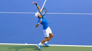 Novak Djokovic Serve Slow Motion - ATP Tennis Serve Technique