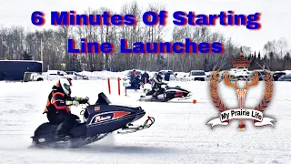 6 Mins Of Starting Line Launches From The Nipawin Vintage Snowmobile Drags 2023