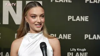 Lilly Krug arrives at the  New York premiere of PLANE