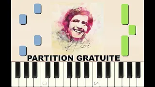 A TOI, Joe Dassin, 1976, Piano Tutorial avec Partition Gratuite (pdf)