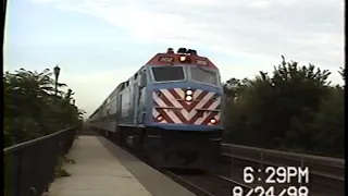 Metra rush hour along the race track 8/24/98