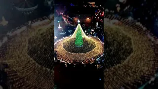 Christmas tree at Sophia Square. Kyiv. Ukraine. Ёлка на Софиевской площади в Киеве. Украина.