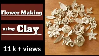 Flower Making Using Clay For Beginners// How To Make Clay Flowers