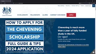 How to Apply for the Chevening Scholarship 2024 | FULL GUIDE & TIPS