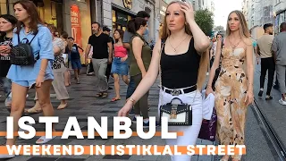 Istanbul 2022 Istiklal Street 27 August Walking Tour | 4K UHD 60FPS | WEEKEND LIFESTYLE