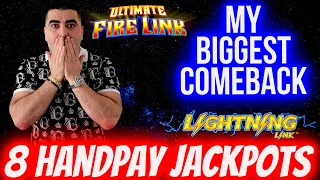 8 HANDPAY JACKPOTS On High Limit Slots | My BIGGEST COMEBACK Ever ! Winning Big Money On BLACK JACK