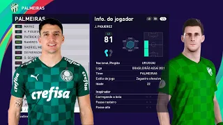 Editar Face Habilidades Piquerez Palmeiras PES 2021 (Usando Copiar Base)