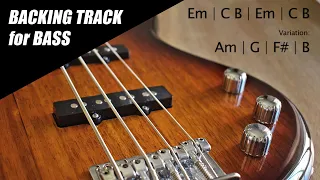 Bass Backing Track Funky Blues E Minor