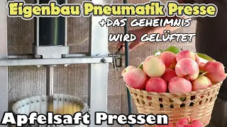 Apfelsaft pressen mit Eigenbau Pneumatik Presse - die geheime Steuerung - Bag in Box - Selber machen