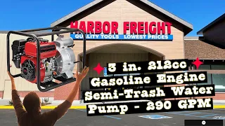 3 in. 212cc Gasoline Engine Semi-Trash Water Pump - 290 GPM REVIEW FAIL