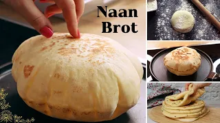 WEICHER GEHT'S NICHT! NAAN BROT EINFACH SELBER MACHEN - INDISCHES FLADENBROT REZEPT - PFANNENBROT