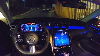 2021 MERCEDES BENZ C 220 D T-MODEL 200+20 PS NIGHT POV DRIVE A3 WUERZBURG TO FRANKFURT (60 FPS)(GPS)