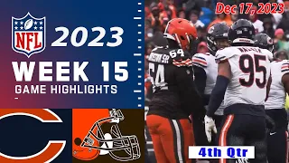 Chicago Bears vs Cleveland Browns Week 15 4th-Final FULL GAME | NFL Highlights Today 12/17/23