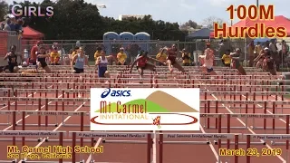 2019 TF - Mt Carmel - 100H (Girls, All Heats)