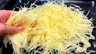 Better than pizza! Just grate 3 potatoes! Easy Recipe Potatoes! ASMR prescription