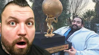 KHAN BABA RECEIVES WORLD'S STRONGEST MAN TROPHY | Eddie Hall