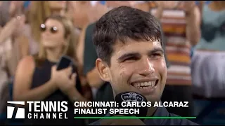 Carlos Alcaraz Gracious In Defeat; Cincinnati Finalist Speech