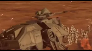 AT-TE firepower | a 20 meter (65 ft) fireball (recorded at Geonosis)