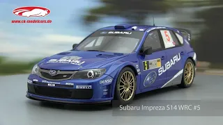 ck-modelcars-video: Subaru Impreza S14 WRC #5 Rally Germany 2008 Solberg, Mills OttOmobile
