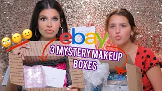 WE BOUGHT 3 EBAY MAKEUP MYSTERY BOXES.... was it worth the $$$