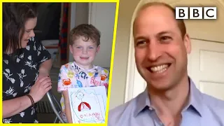 Coronavirus: Prince William's surprise call to shielding family - BBC