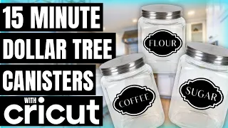 ⏰ DIY DOLLAR TREE CRICUT PROJECTS | 15 Minute Cricut Dollar Tree Challenge