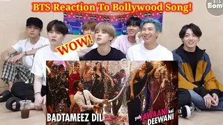 BTS reaction to bollywood song_Badtameez Dil song_||BTS reaction to Indian songs_|BTS INDIA TV |