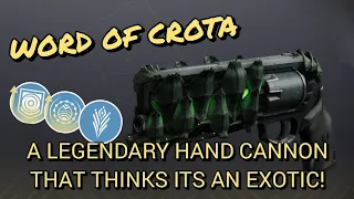 New Word of Crota Hand Cannon - Feels like an Exotic #destiny2 #season22