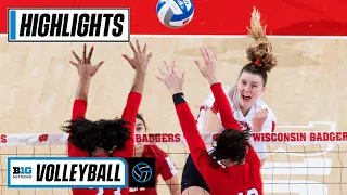 Nebraska at Wisconsin | Highlights | Big Ten Volleyball | Oct. 26, 2022