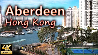 Aberdeen on the southwest side of Hong Kong Island / Hong Kong / 4K