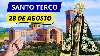 SANTO TERÇO DE APARECIDA DE HOJE - 28/08/2023 | MISTÉRIOS GOZOSOS | TERÇO DE APARECIDA HOJE SEGUNDA