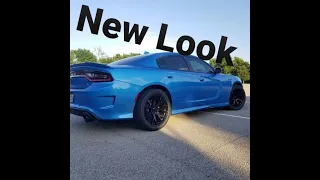 Charger Rt w/ hellcat wheels, carven exhaust tips, rear differential brace